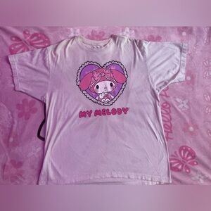 Kuromi/My melody purple tye dye t shirt
